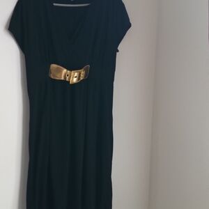 Caren Sport Dress Women XL Black And Gold Office Party Academia Preppy Church